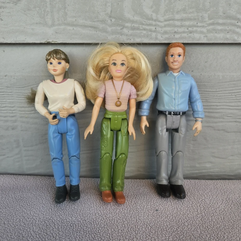 Fisher Price Loving Family Doll House Figure Lot Dad Mom Girl Blonde 2000 2006